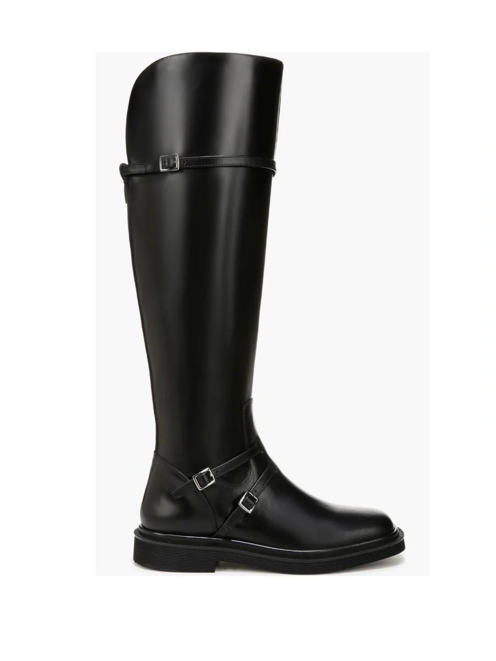 Sarto by Franco Sarto Ainsley Knee High Boots Black Leather Women’s 5 Wide Calf